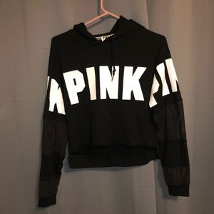 Pink crop hoodie